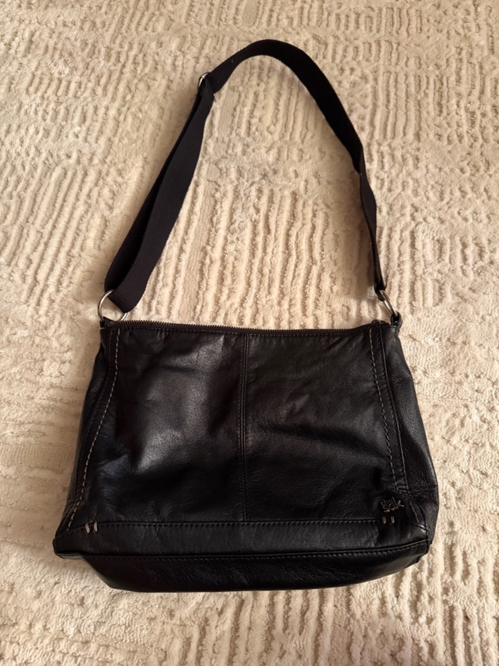 The Sak Black Leather Shoulder Bag
